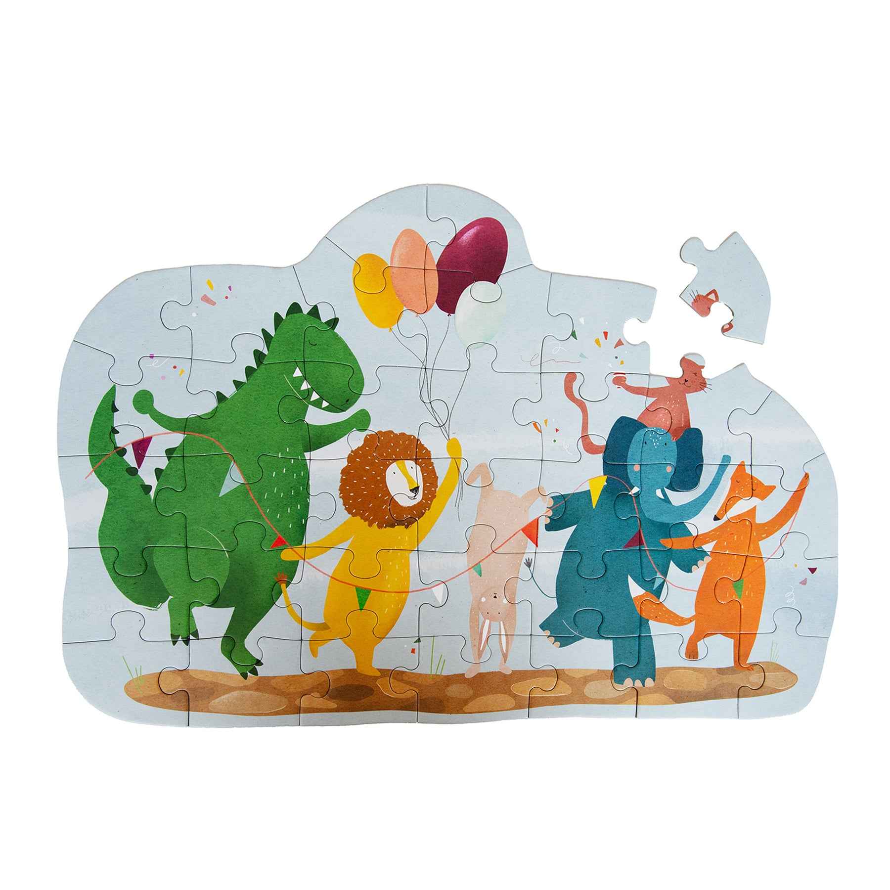 Trixie |  Vormenpuzzel - Verjaardagsfeest - 36 stuks