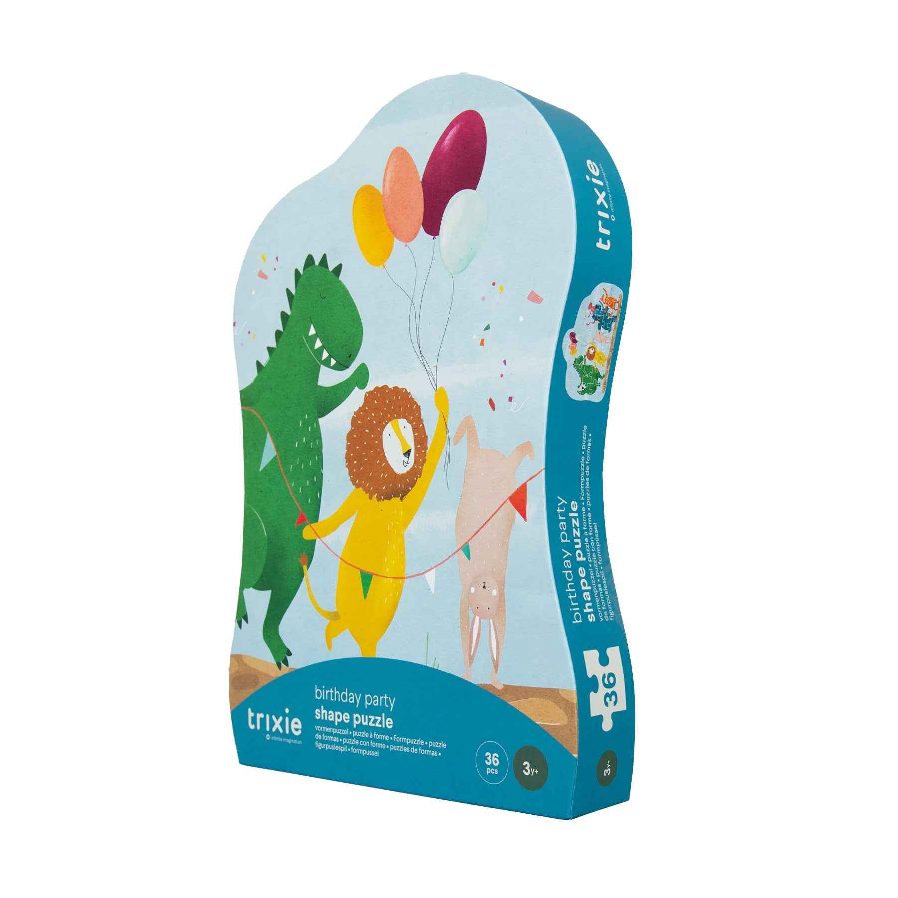 Trixie |  Vormenpuzzel - Verjaardagsfeest - 36 stuks