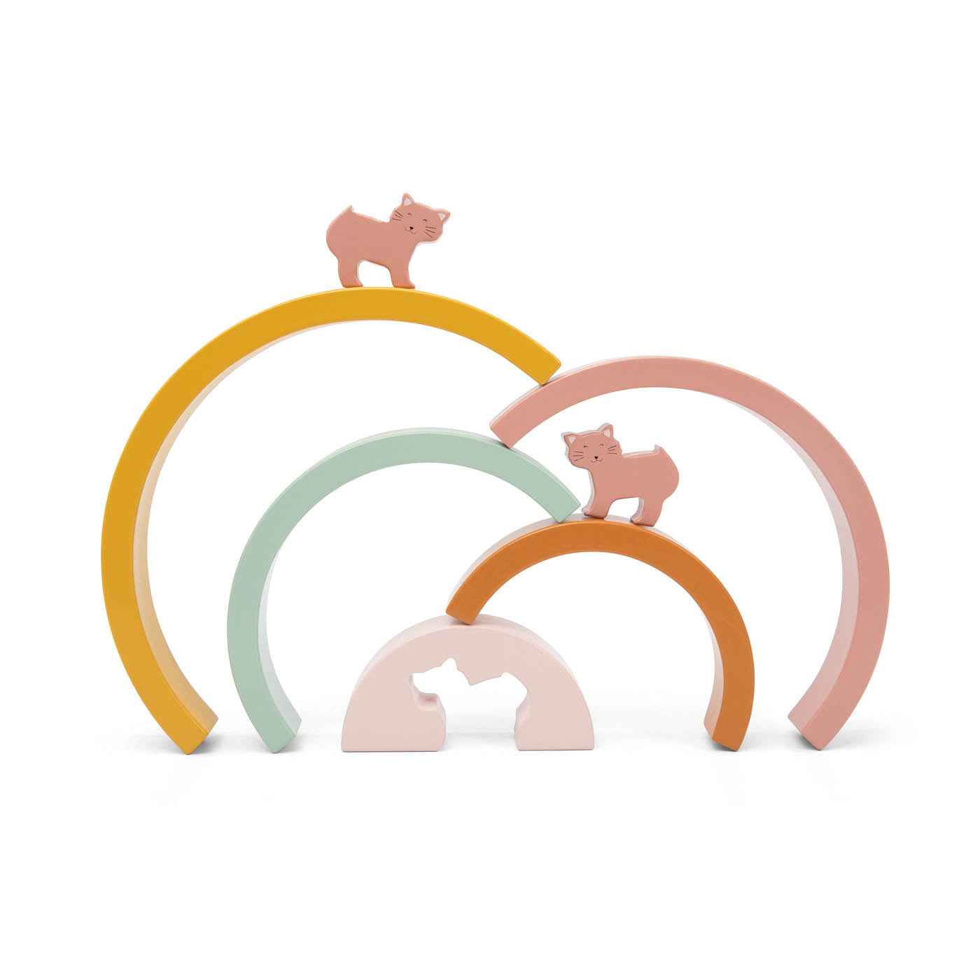 Trixie |  Houten Stapelregenboog - Mrs. Cat
