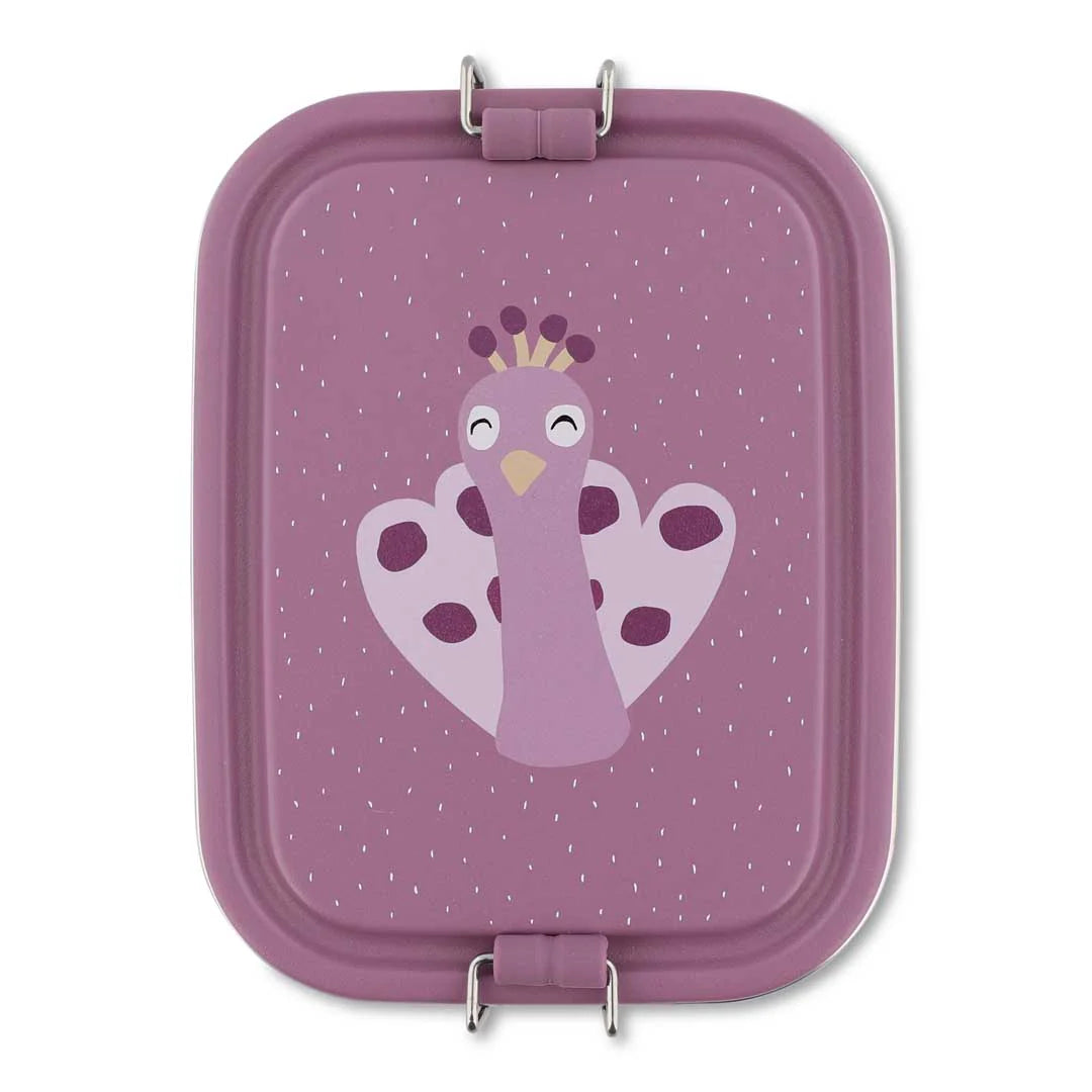 Trixie | Brooddoos Klein Mrs. Peacock Paars17x13x6cm