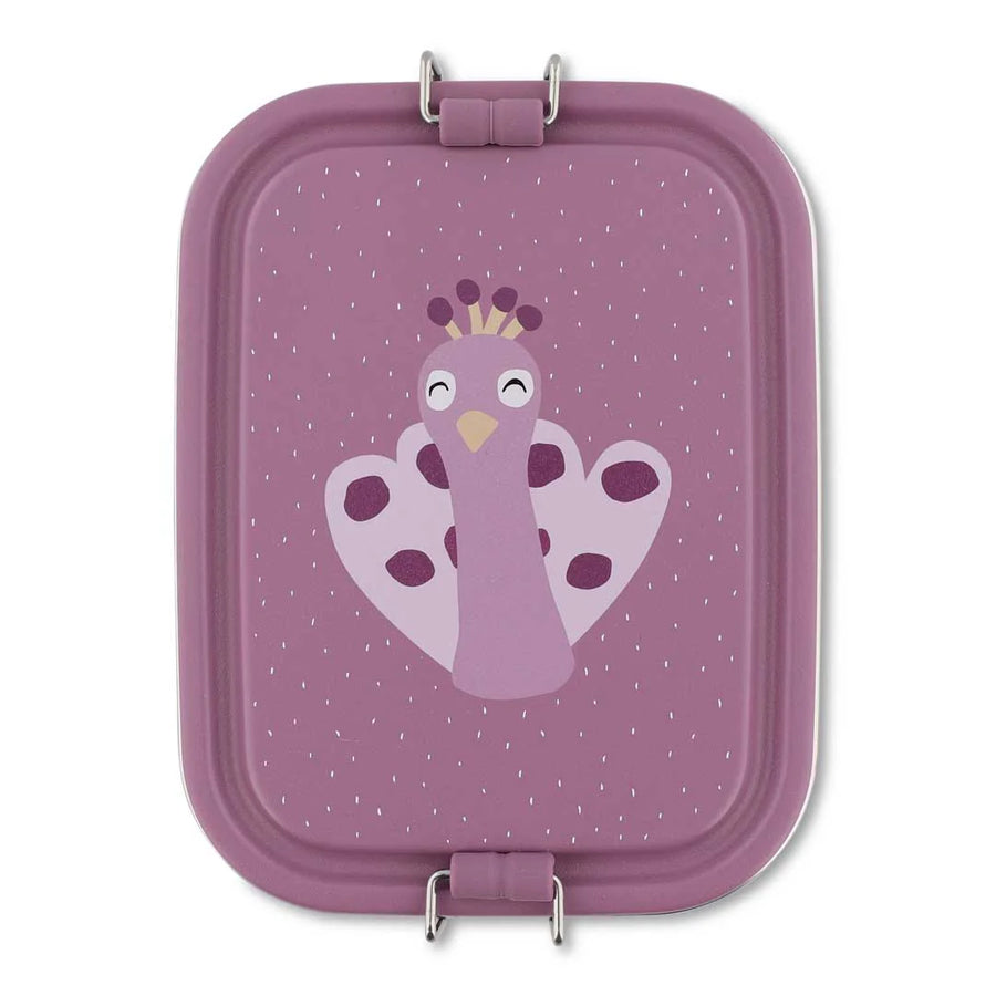 Trixie | Brooddoos Klein Mrs. Peacock Paars17x13x6cm