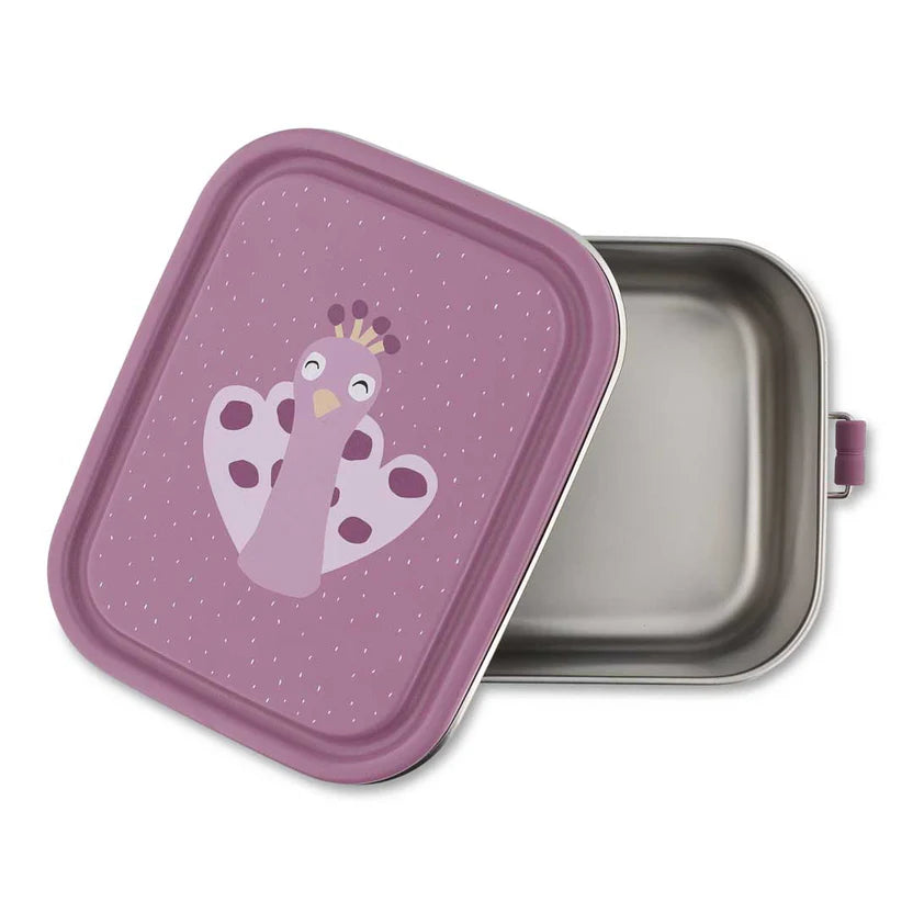 Trixie | Brooddoos Klein Mrs. Peacock Paars17x13x6cm