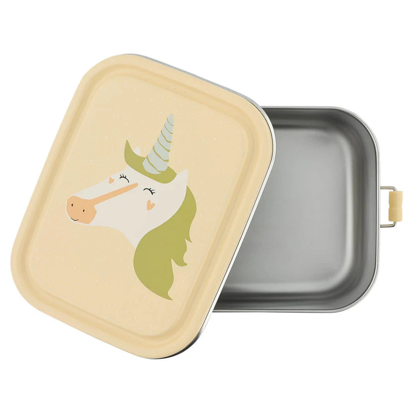 Trixie | Brooddoos Klein Mrs. Unicorn Ecru/Geel 17x13x6cm