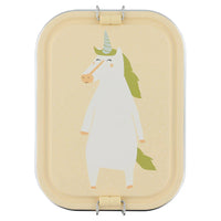 Trixie | Brooddoos Groot Mrs. Unicorn ecru/geel 20x15x6cm