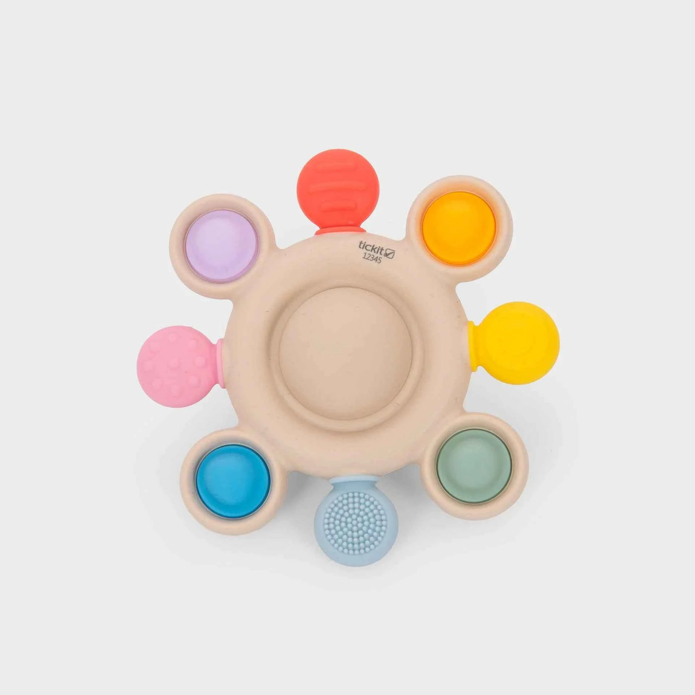 Tickit | Silisoft Druk Gaatjes Bijtspeelgoed Regenboog Kleuren