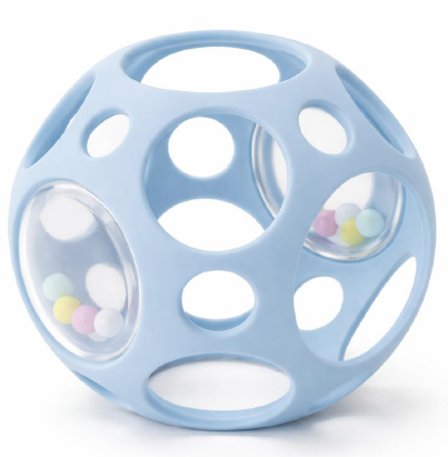 Little L |  Sensorische bal Rammelaar – Blauw