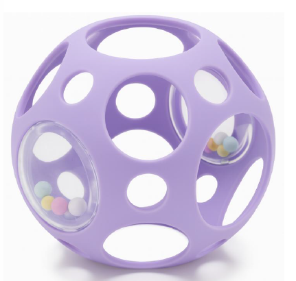 Little L | Sensorische bal Rammelaar – Paars