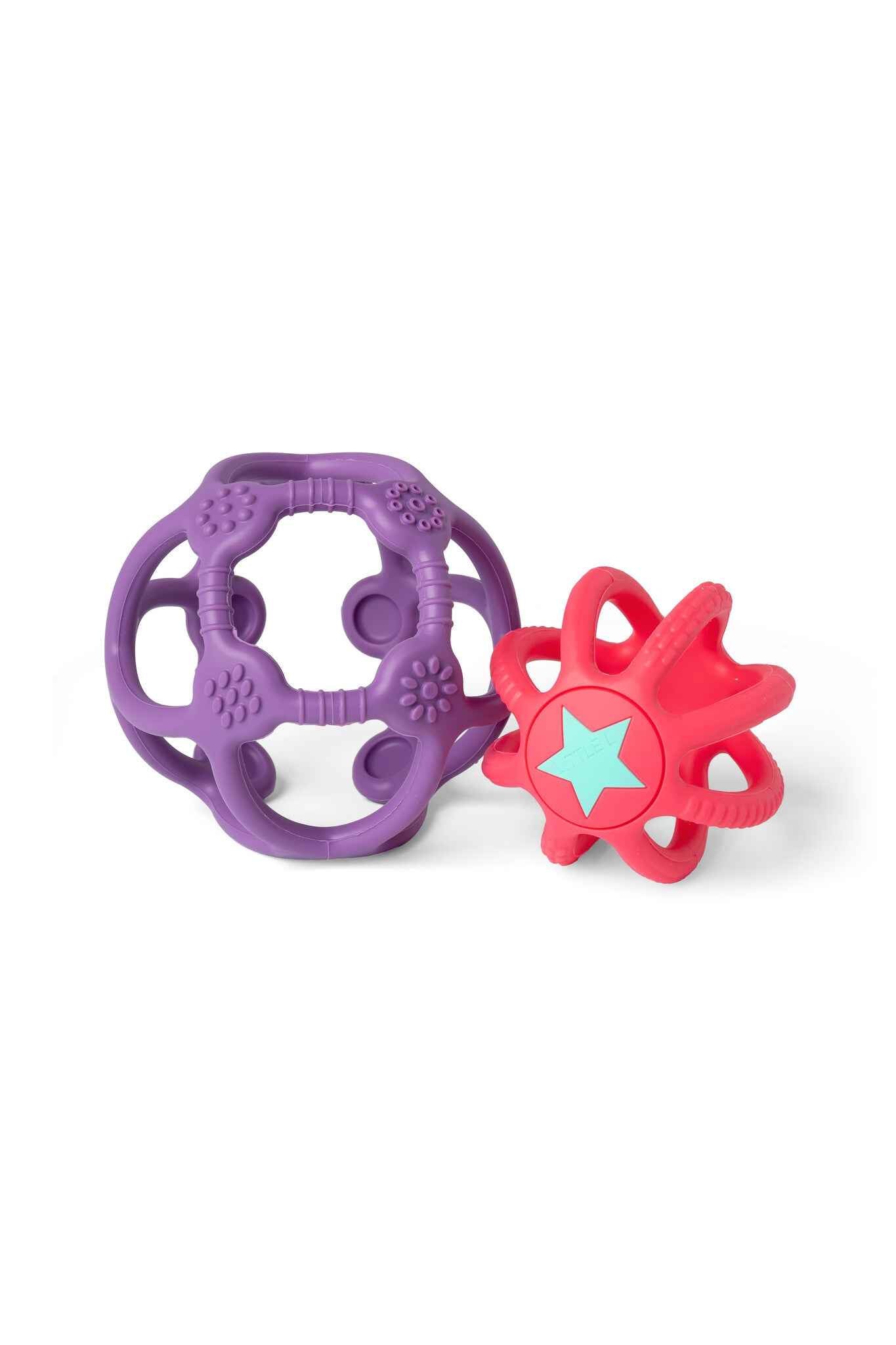 Little L | Set of 2 Sensory Balls, Purple and Green