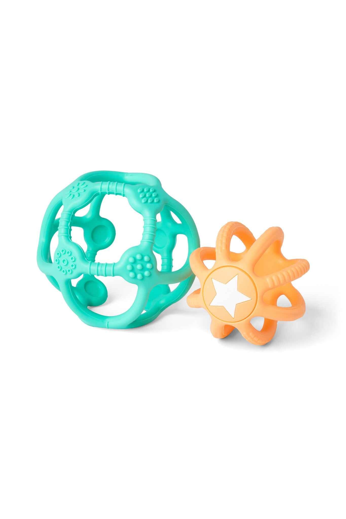 Little L | Set of 2 Sensory Balls Green and Orange