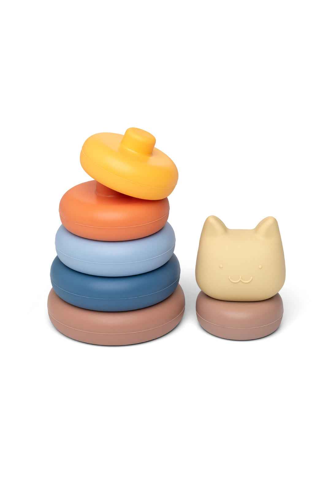 Little L | Stacking Cat Tower Beige and Blue