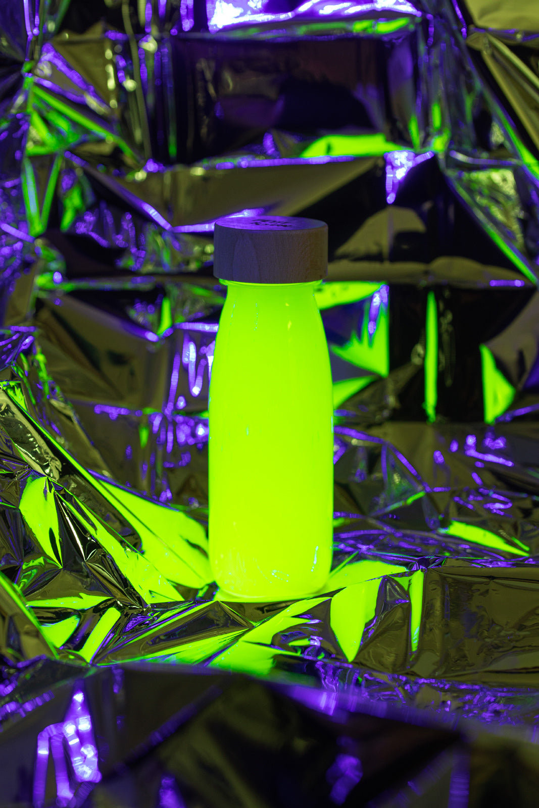 Petit Boum Sensorische fles Fluo Geel
