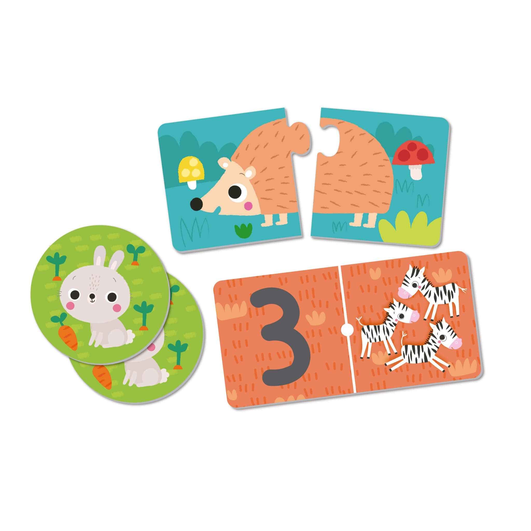 APLI |  3 Dierenspellen (Puzzel, Memory, Domino)