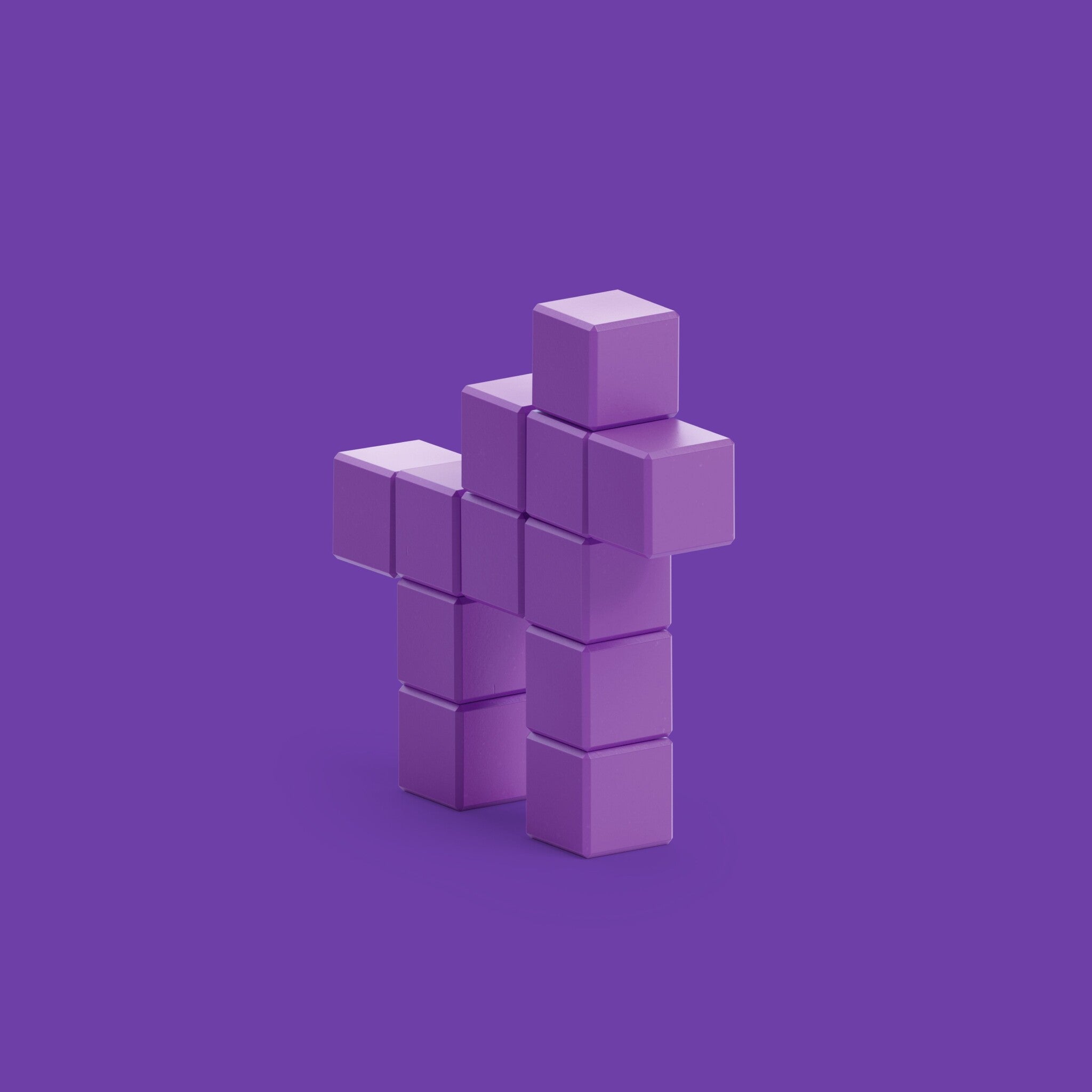 Pixio | Magnetische Blokken Color Series Violet Horse 12 Stuks