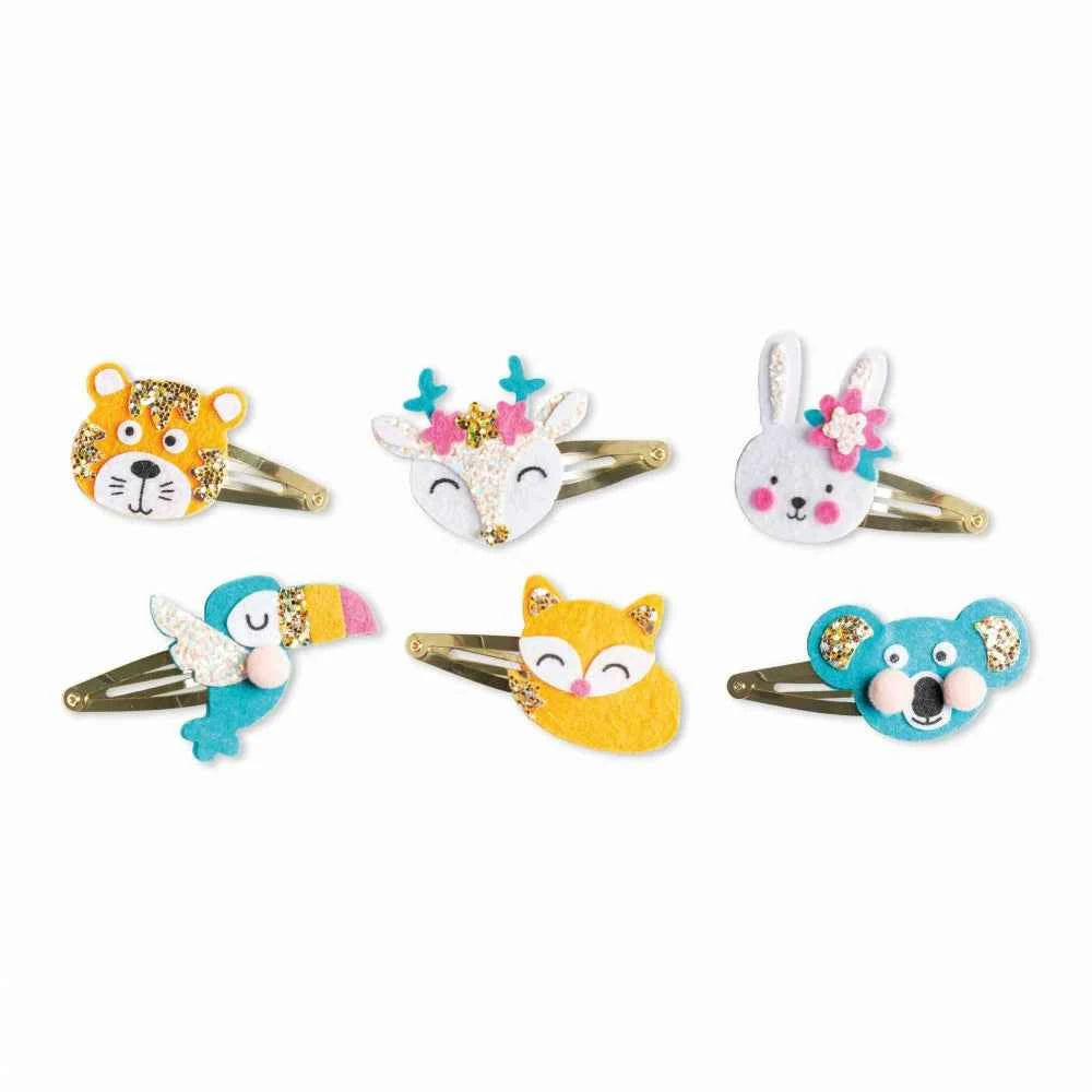 Janod | 6 Glitter Hair Pins with Animal Motifs to Make Yourself
