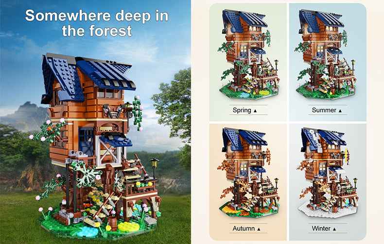 CaDA | Building Series - Four Seasons Story Tree House 1155 Pieces