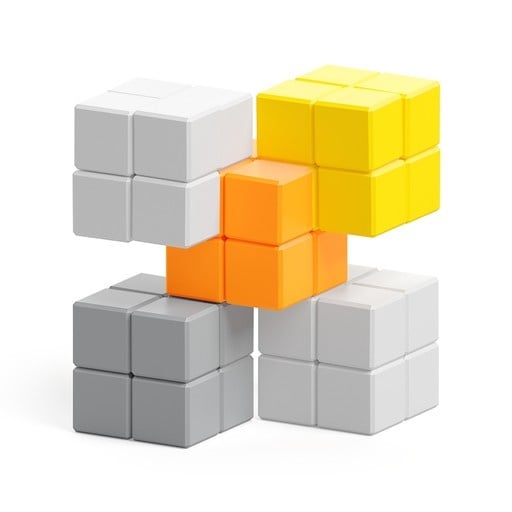 Pixio | Magnetische Blokken Abstract Series Retrofuturism 60 Stuks