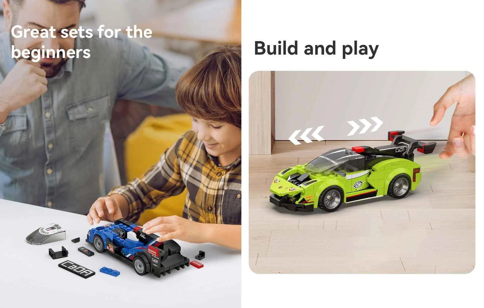 CaDA | 1:32 Car Series - Night Flash 162 Pieces 1:32 Scale