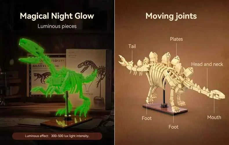 CaDA | Creative Series - Dinosaur Fossils Stegosaurus 297 Pieces