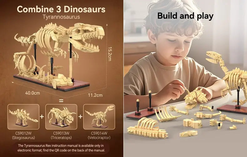 CaDA | Creative Series - Dinosaur Fossils Stegosaurus 297 Stuks