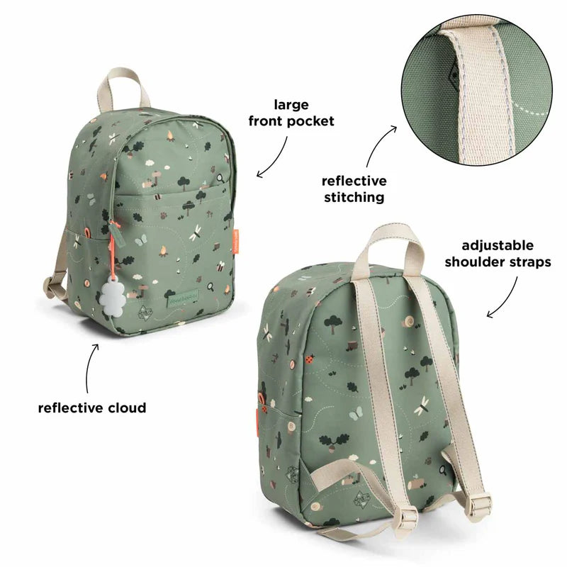 Done by Deer | kleuterrugzak tiny trails green 7,5l