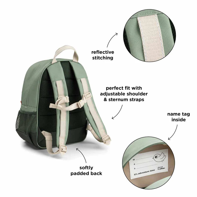 Done by Deer | rugzak tiny trails green 13l