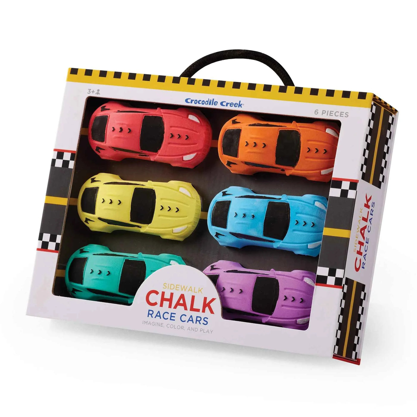 Crocodile Creek | 6-Piece Sidewalk Chalk Set - Race Cars