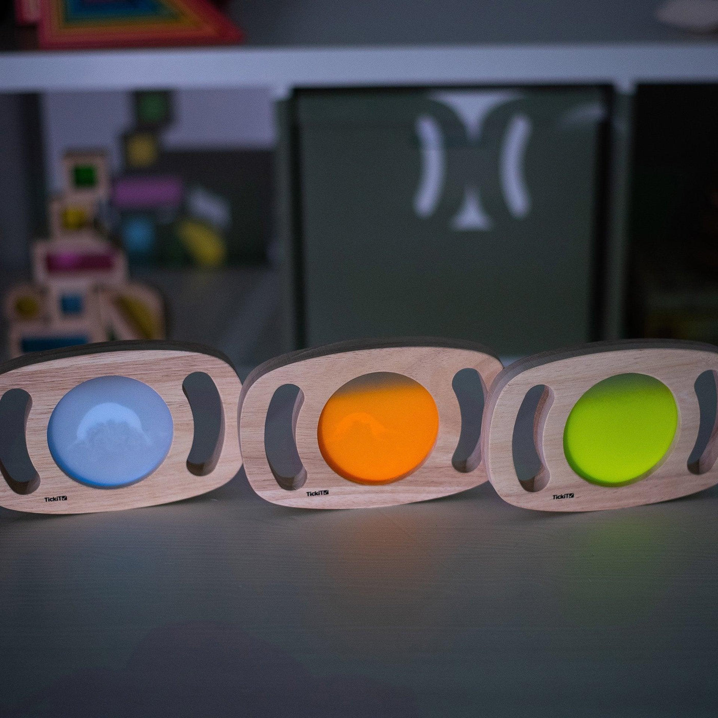 Tickit | Gemakkelijk vast te houden Glow-paneel Blauw