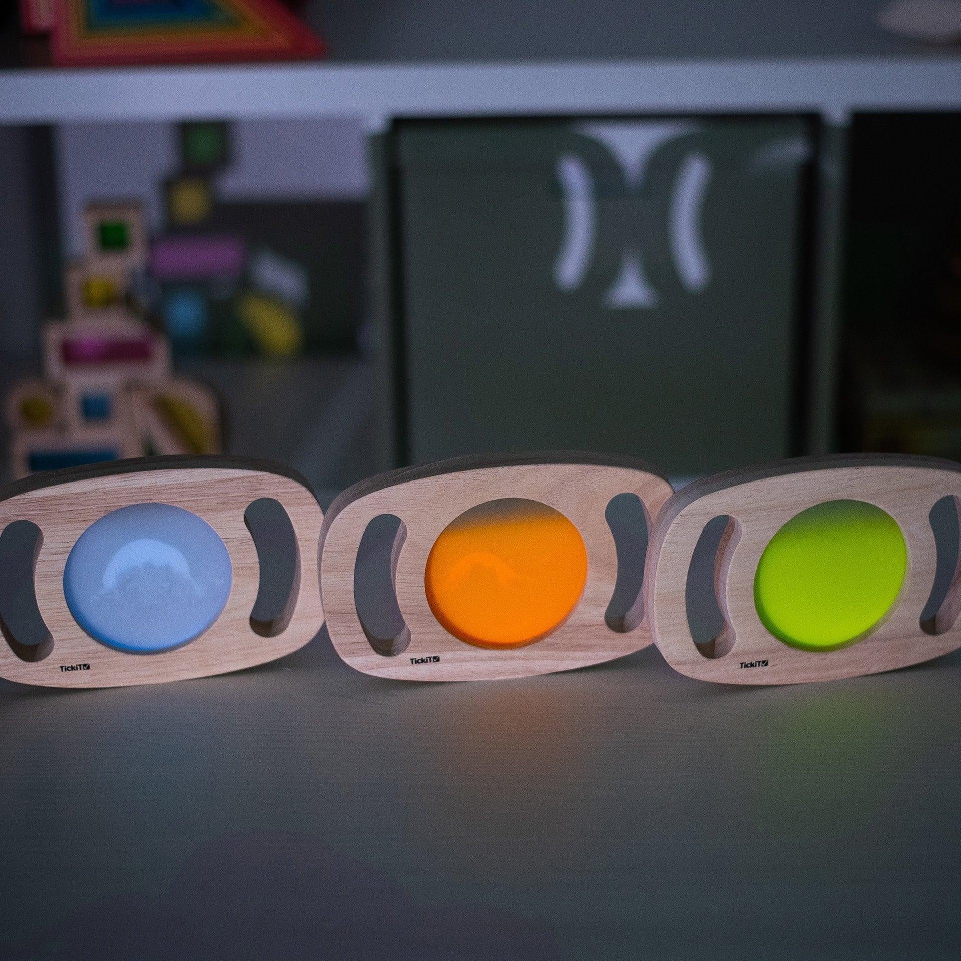 Tickit | Gemakkelijk vast te houden Glow-paneel Blauw