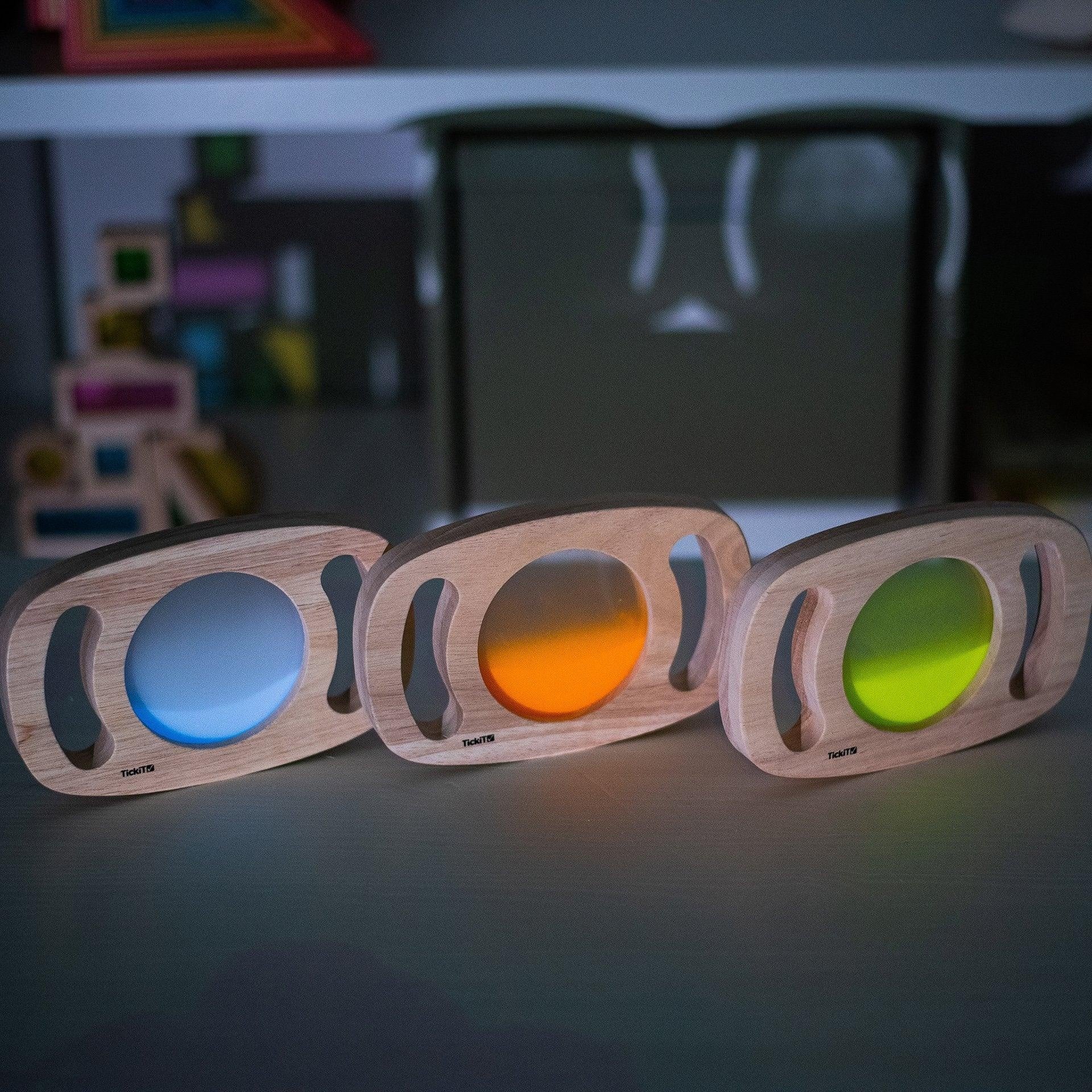 Tickit | Gemakkelijk vast te houden Glow-paneel Blauw