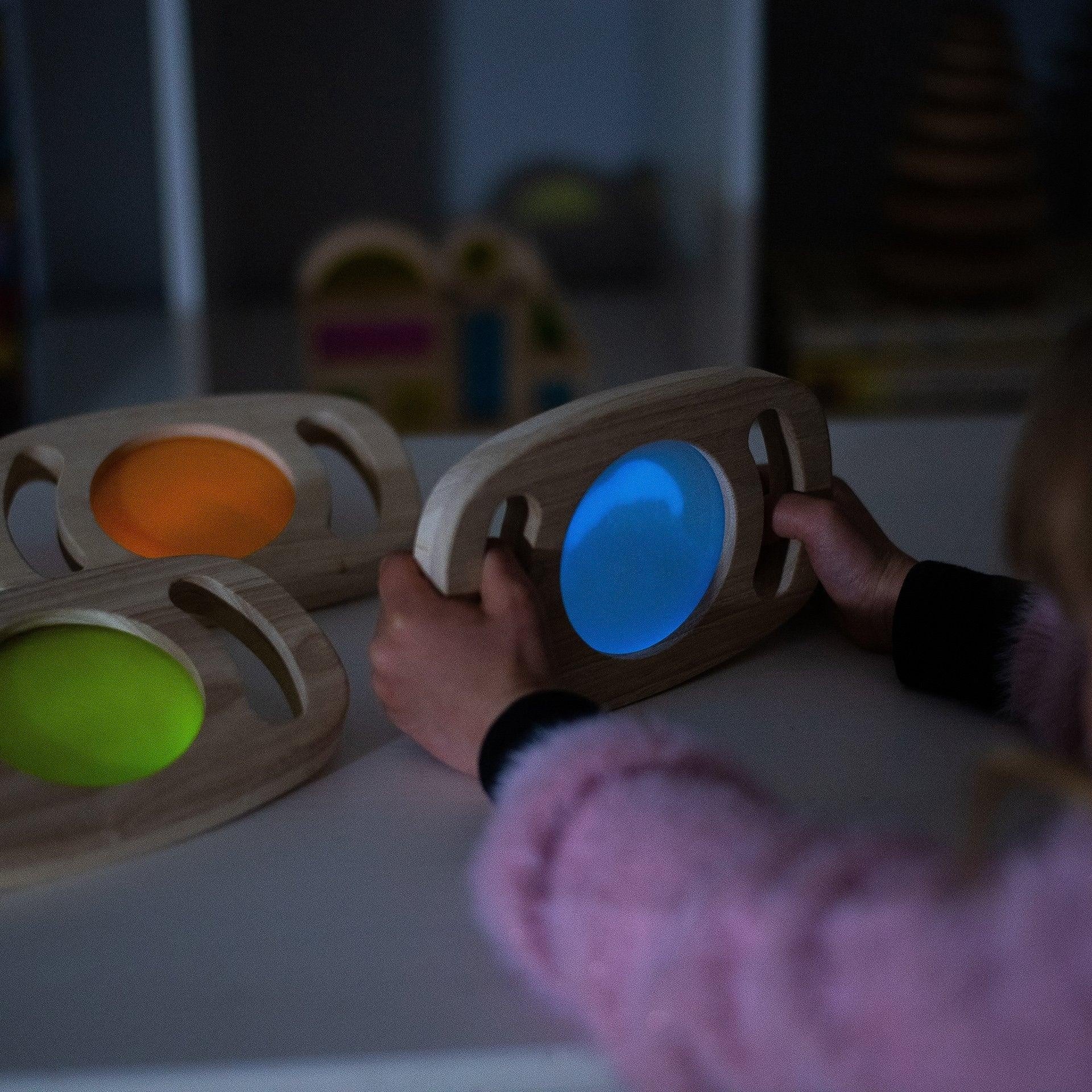 Tickit | Gemakkelijk vast te houden Glow-paneel Blauw