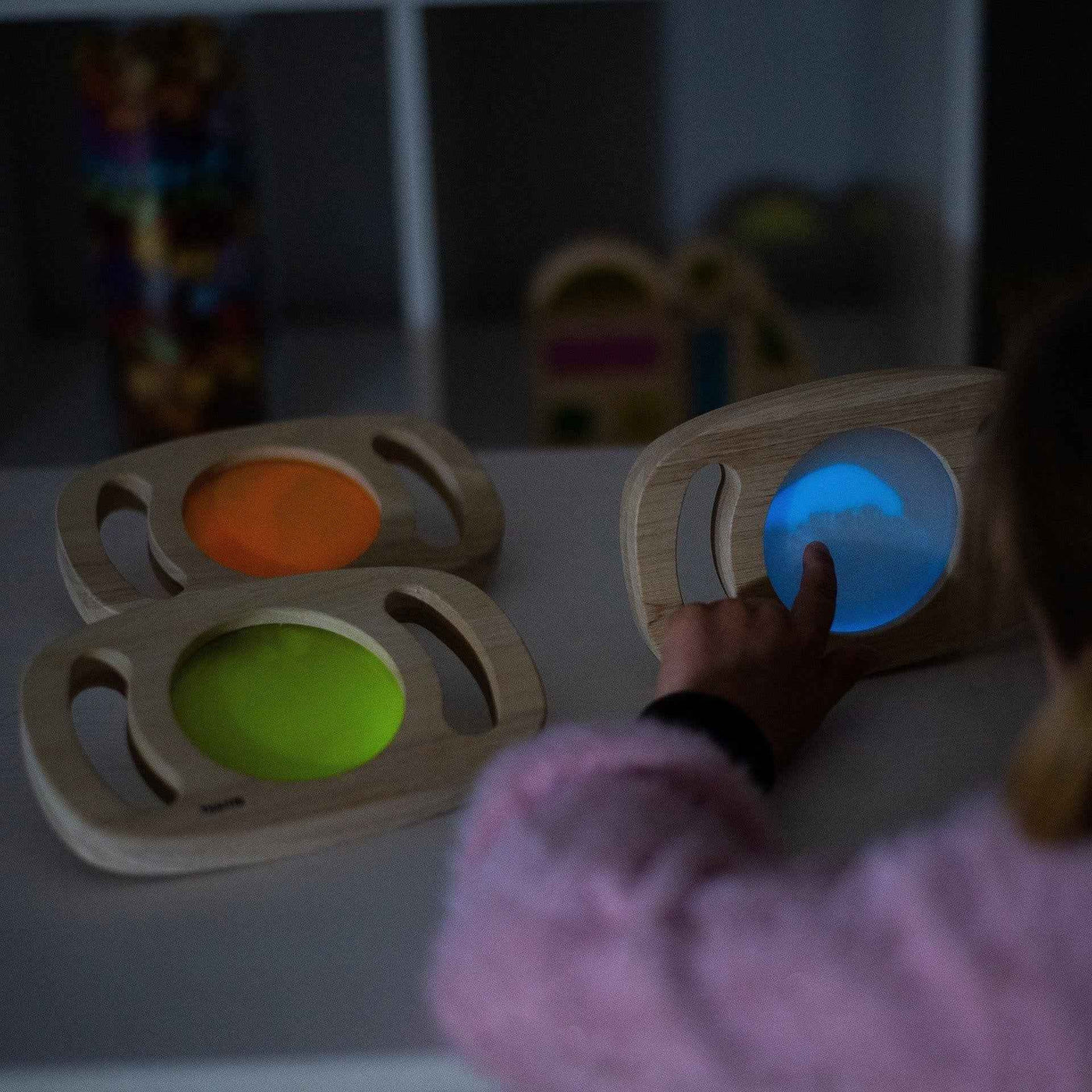 Tickit | Gemakkelijk vast te houden Glow-paneel Blauw