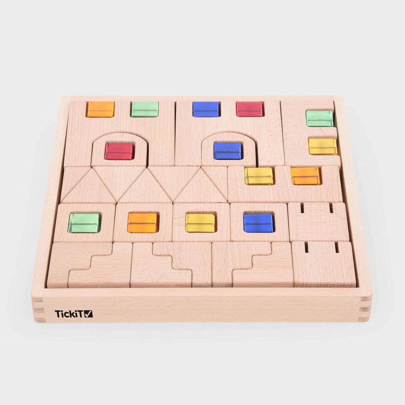 Tickit | Houten Bouwstenen Met Edelstenen