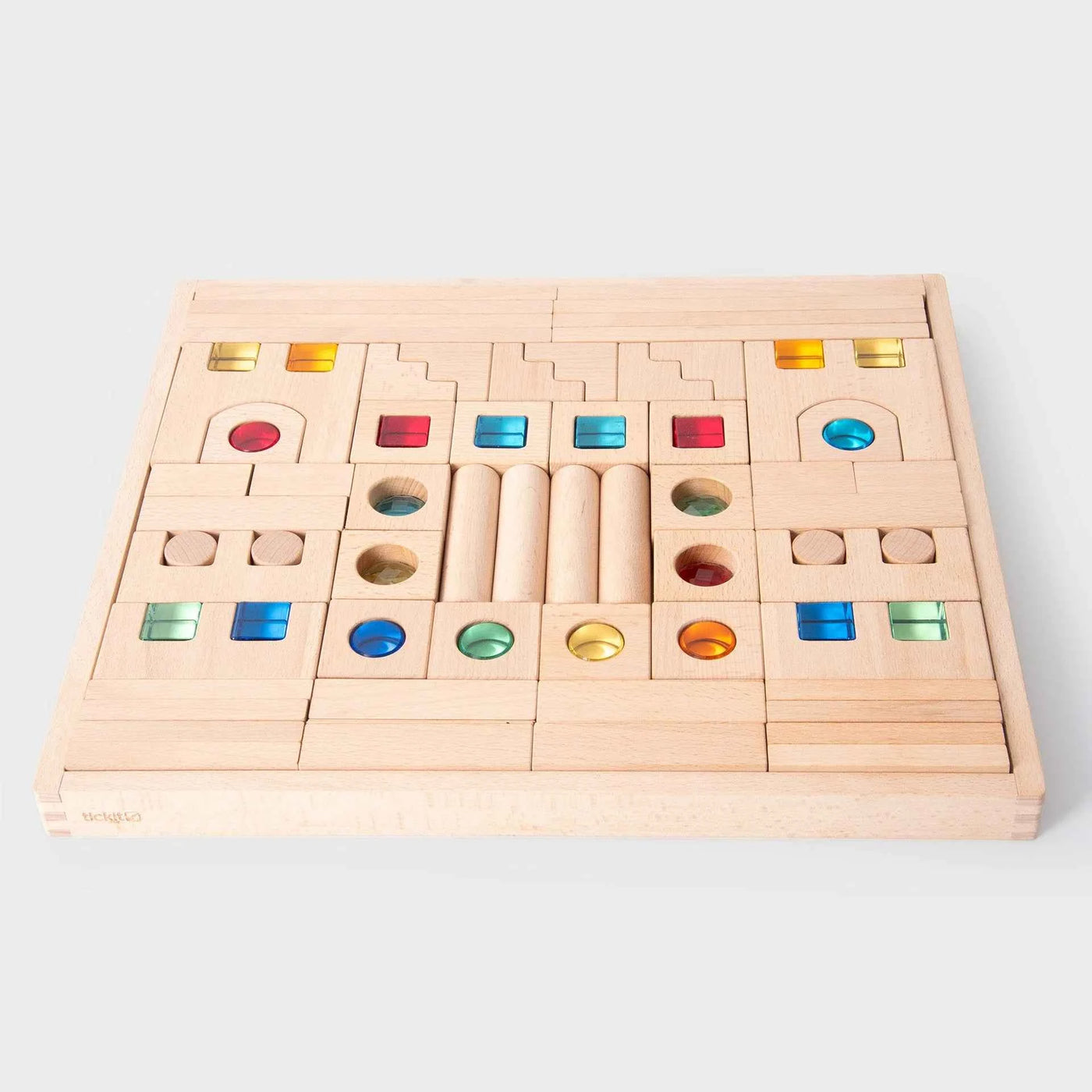 Tickit | Houten & Juwelen Bouw Blokken 82 Stuks