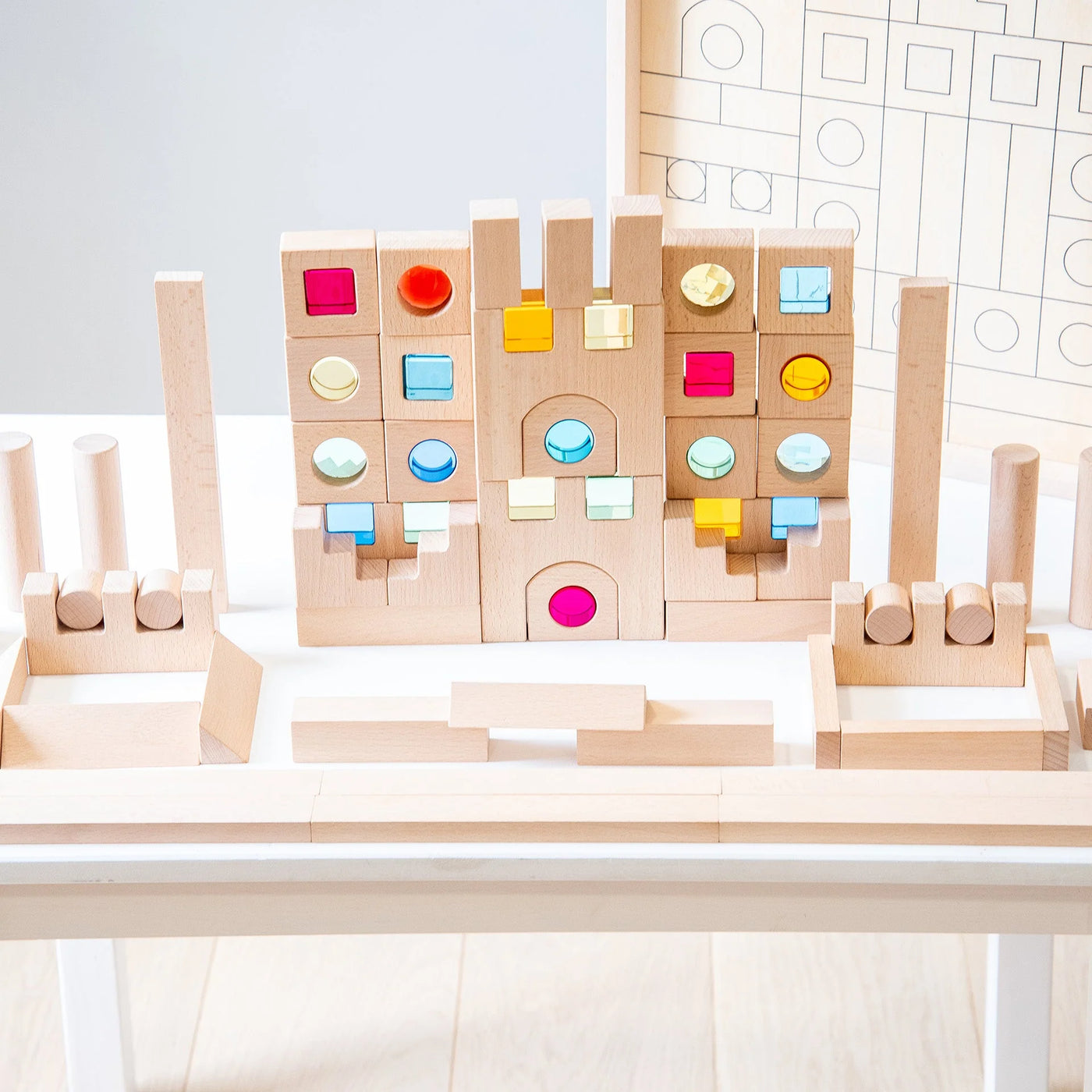 Tickit | Houten & Juwelen Bouw Blokken 82 Stuks