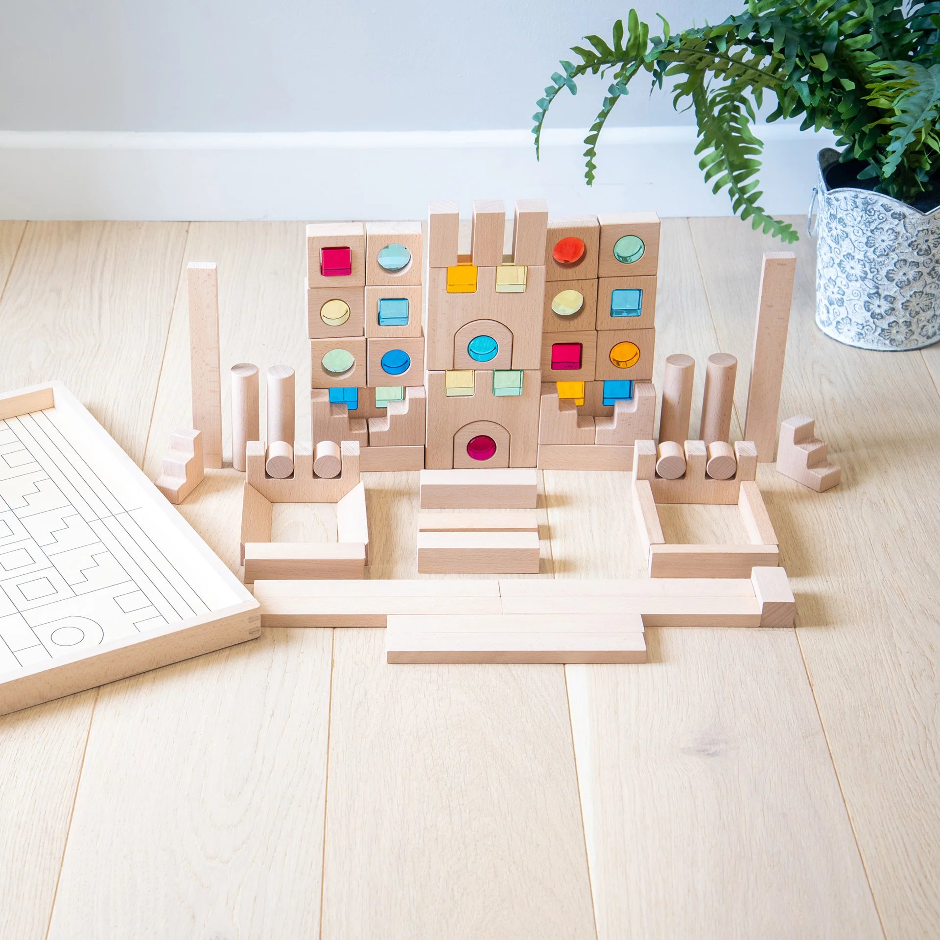Tickit | Houten & Juwelen Bouw Blokken 82 Stuks