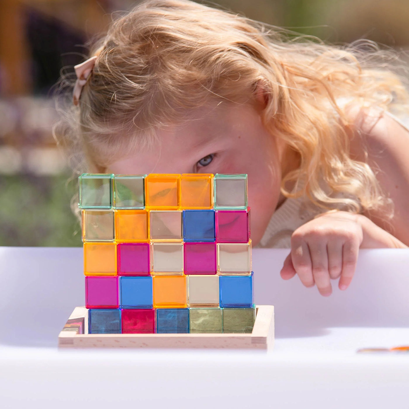 Tickit | edelsteen kubus spiegeltray