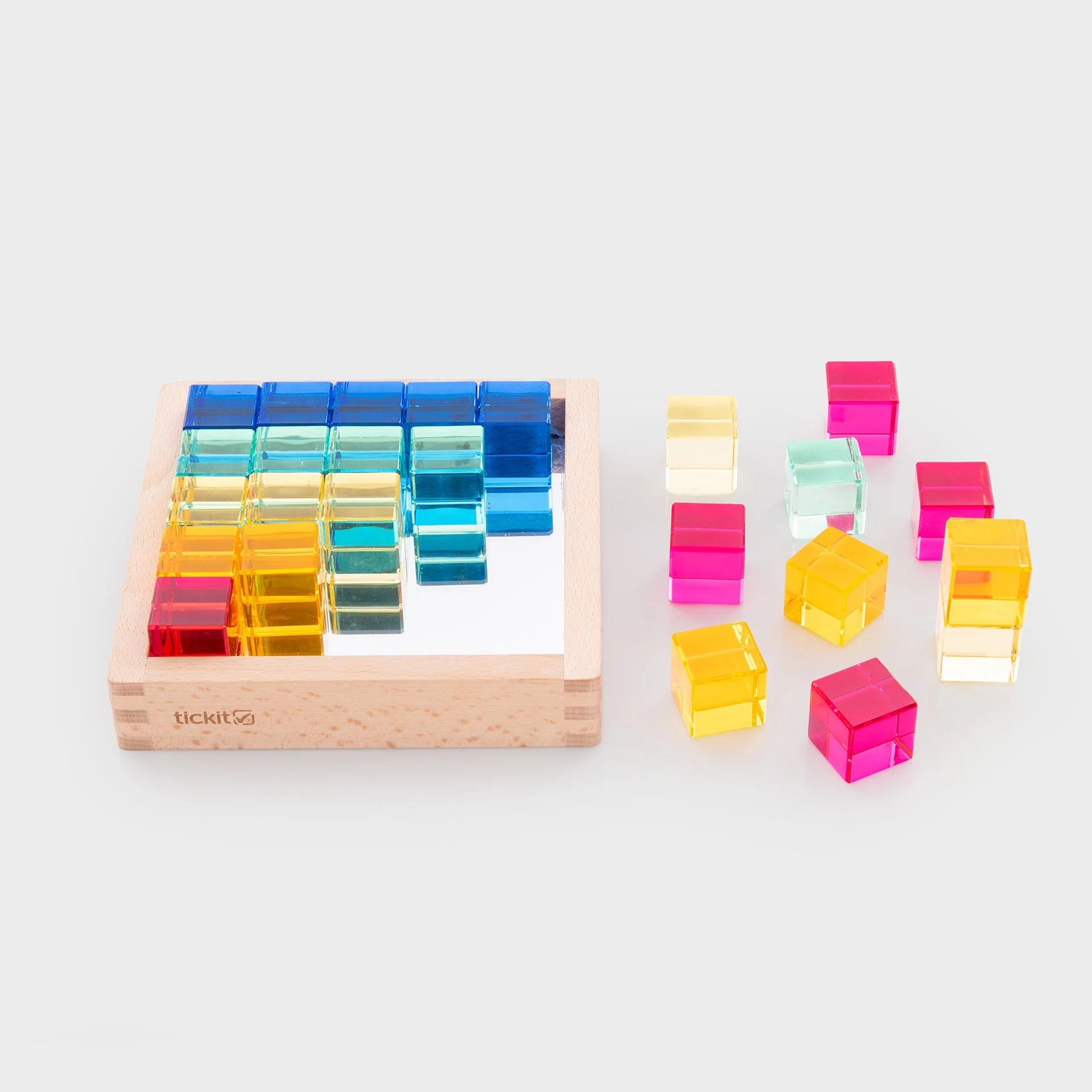 Tickit | edelsteen kubus spiegeltray