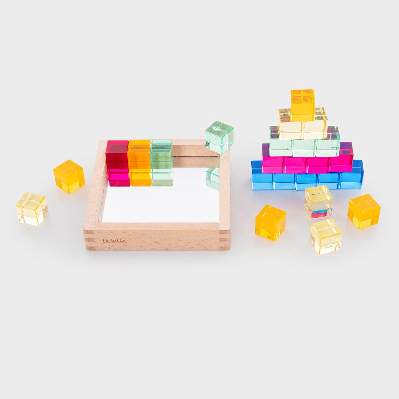 Tickit | edelsteen kubus spiegeltray