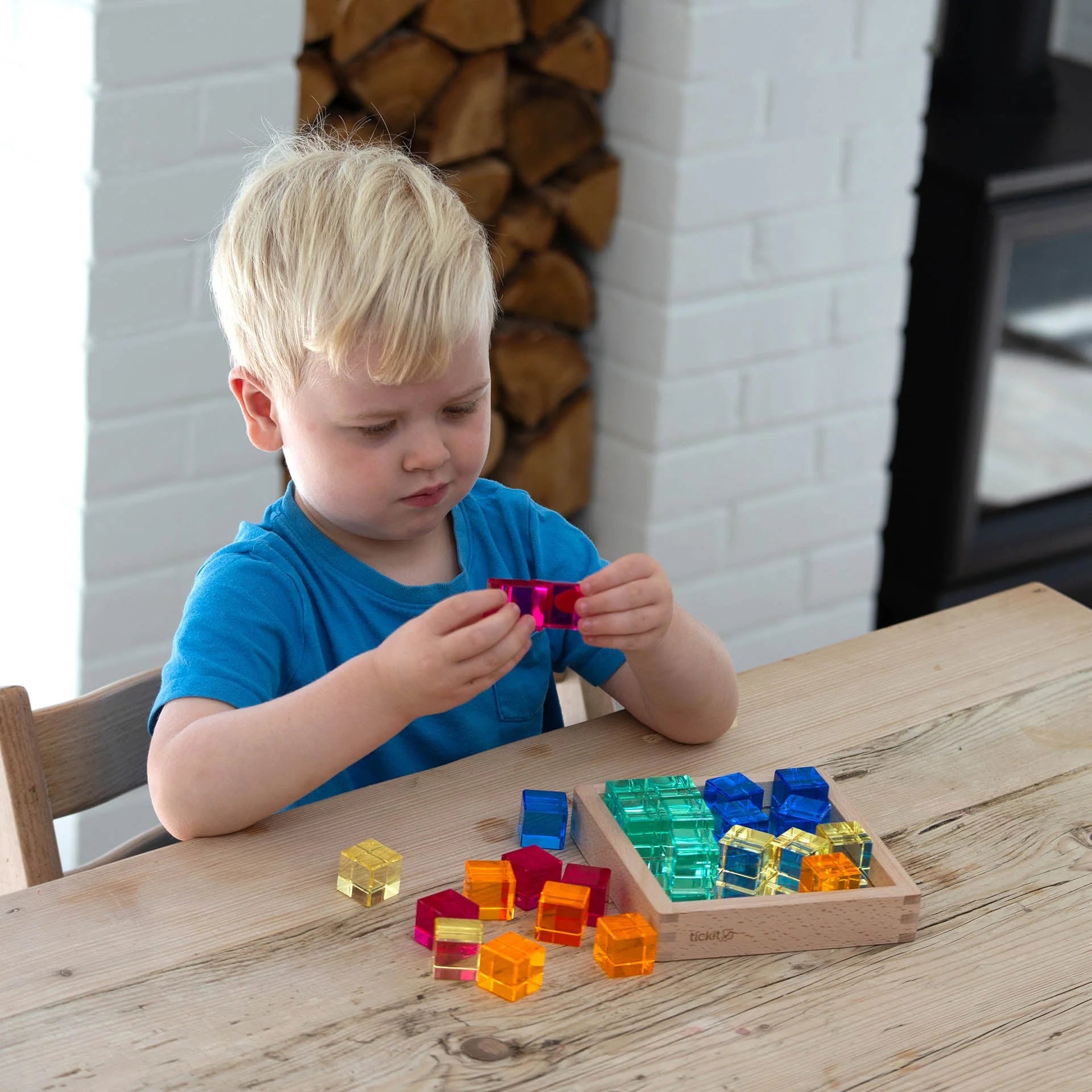 Tickit | edelsteen kubus spiegeltray