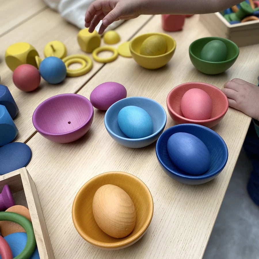 Tickit | regenboog houten kommen