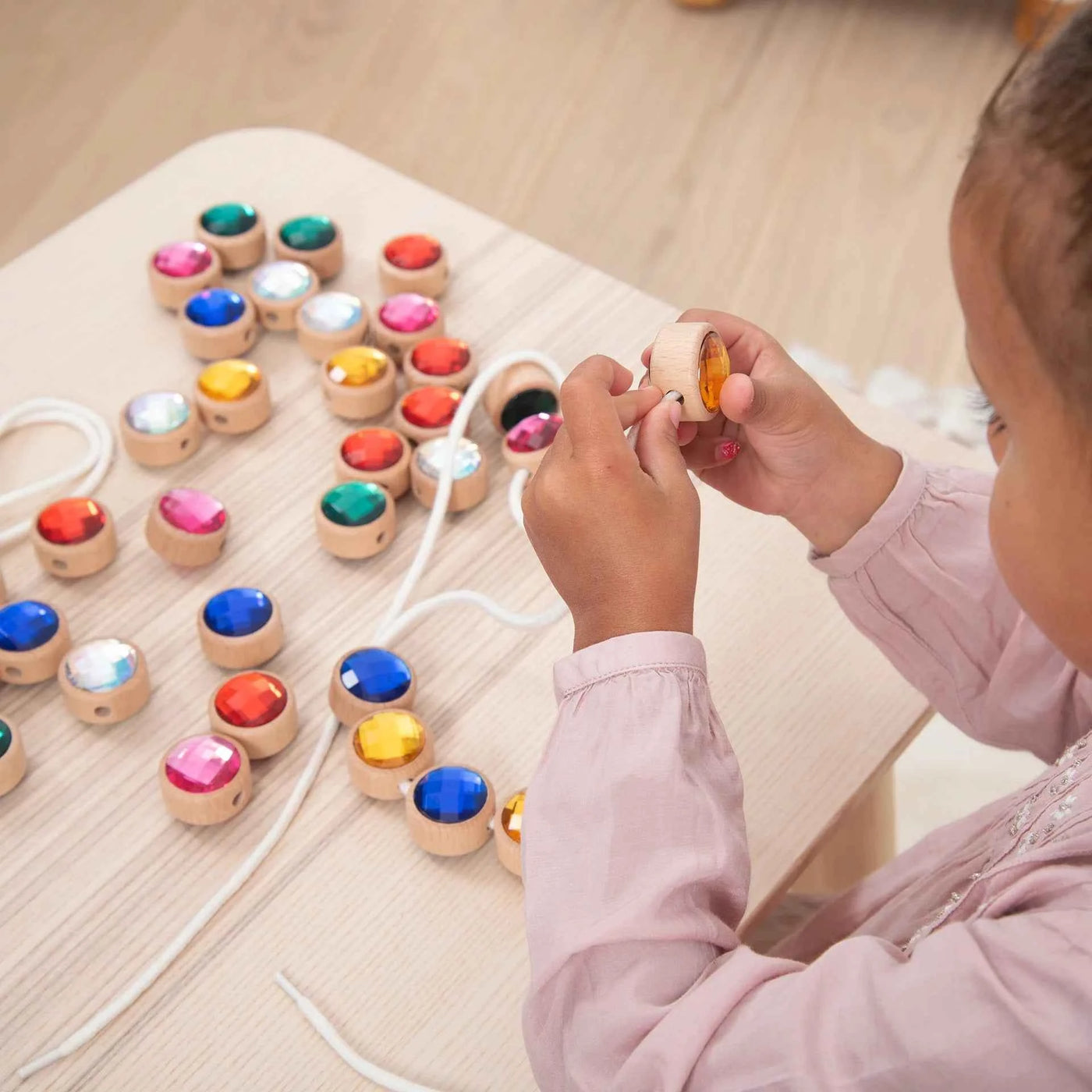 Tickit | Houten Rijg Juwelen 36 Stuks