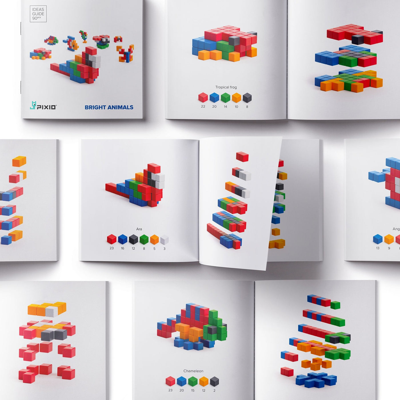 Pixio | Magnetische Blokken Story Series Bright Animals 90 Stuks