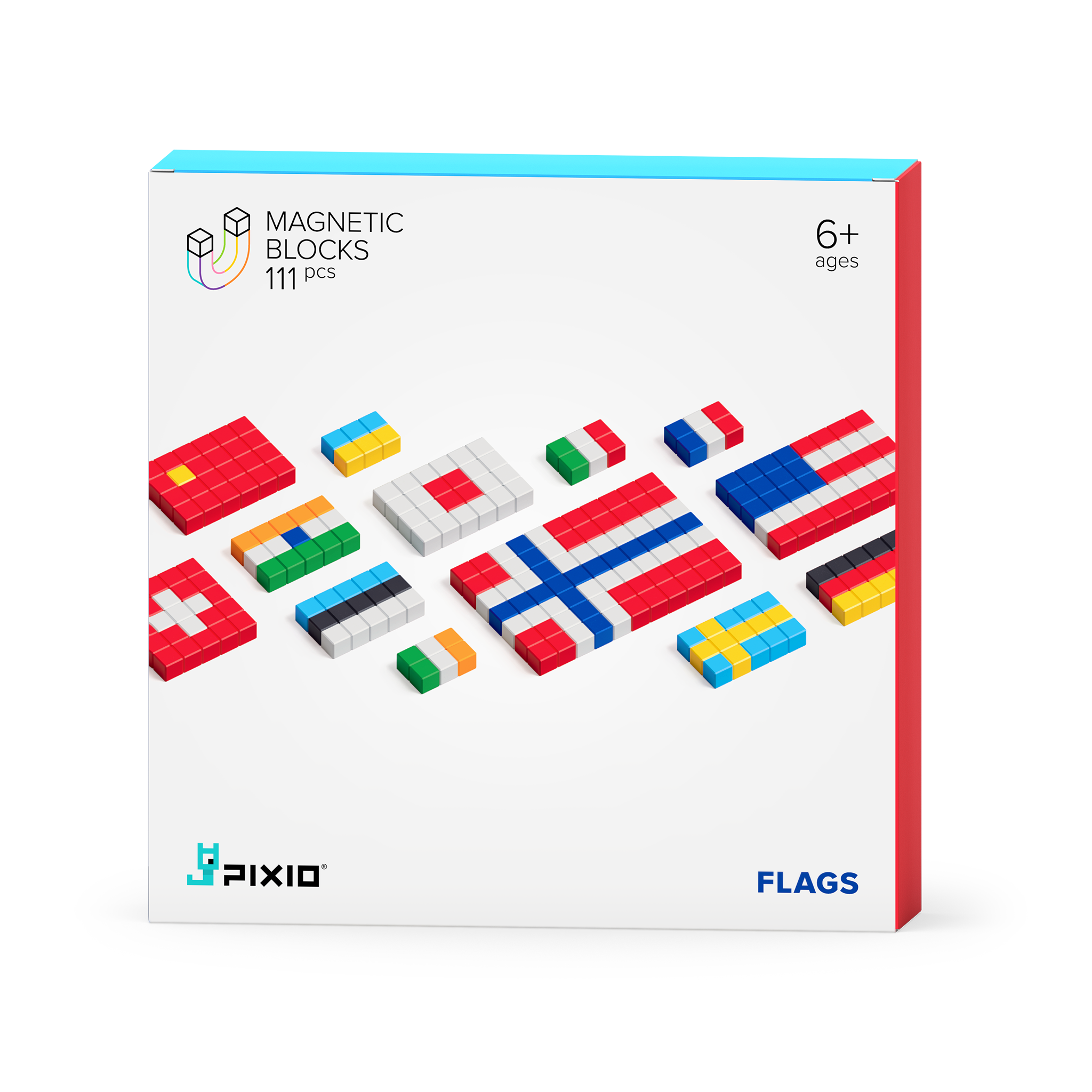 Pixio | Magnetische Blokken Story Series Flags 111 Stuks