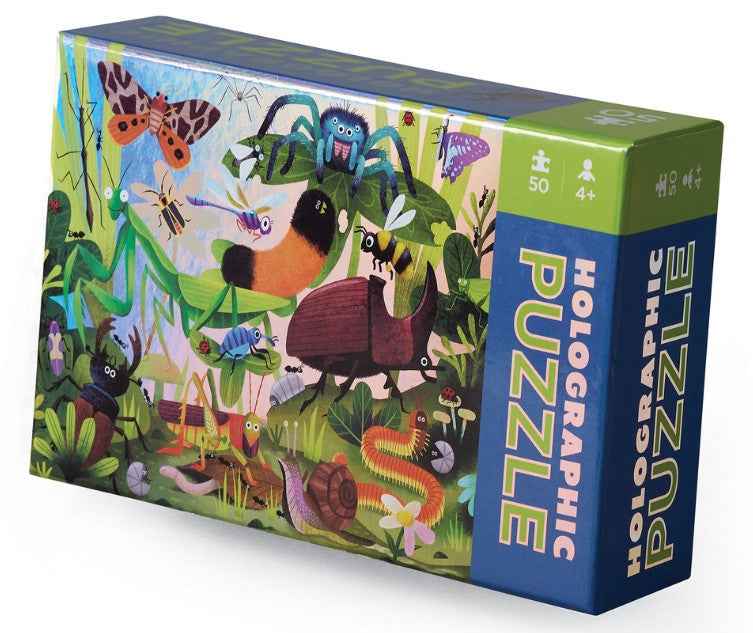 Crocodile Creek | Holographic Foil Puzzel Insecten In De Tuin 50 Stuks