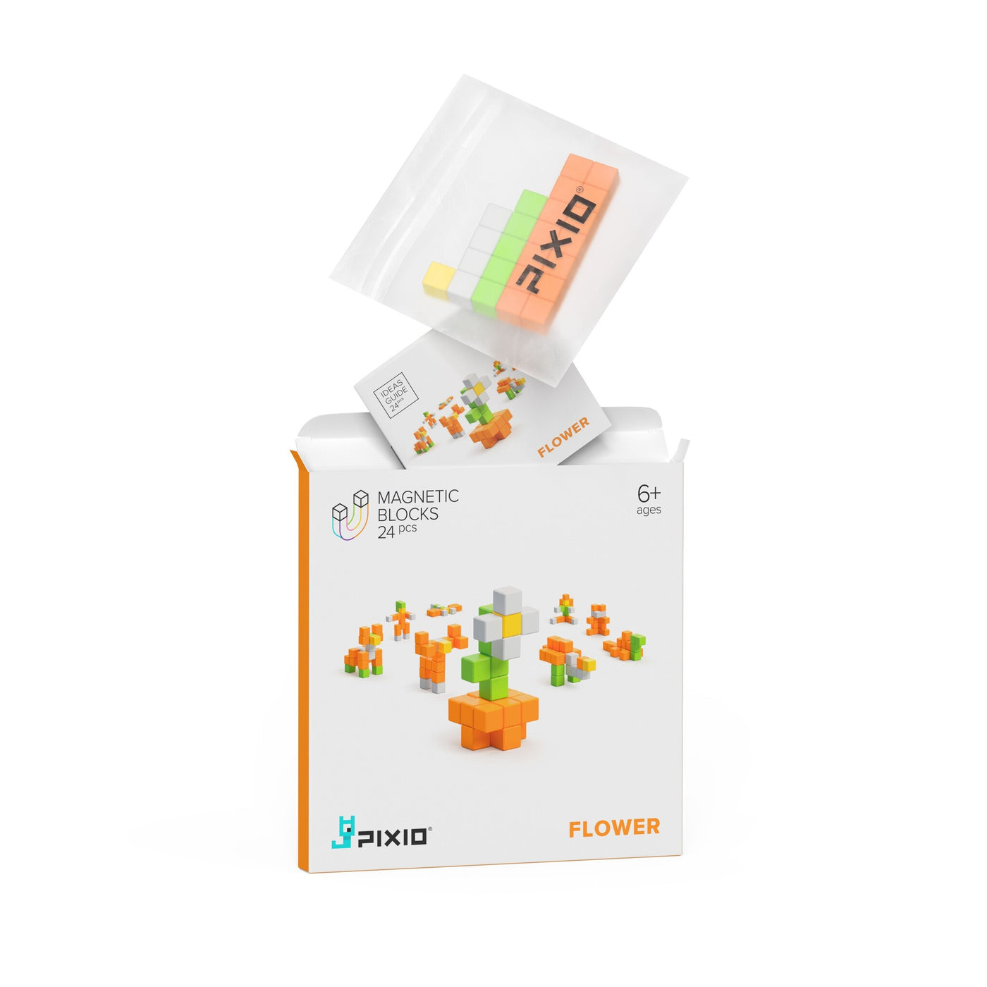 Pixio | Magnetische Blokken Story Series Flower 24 Stuks
