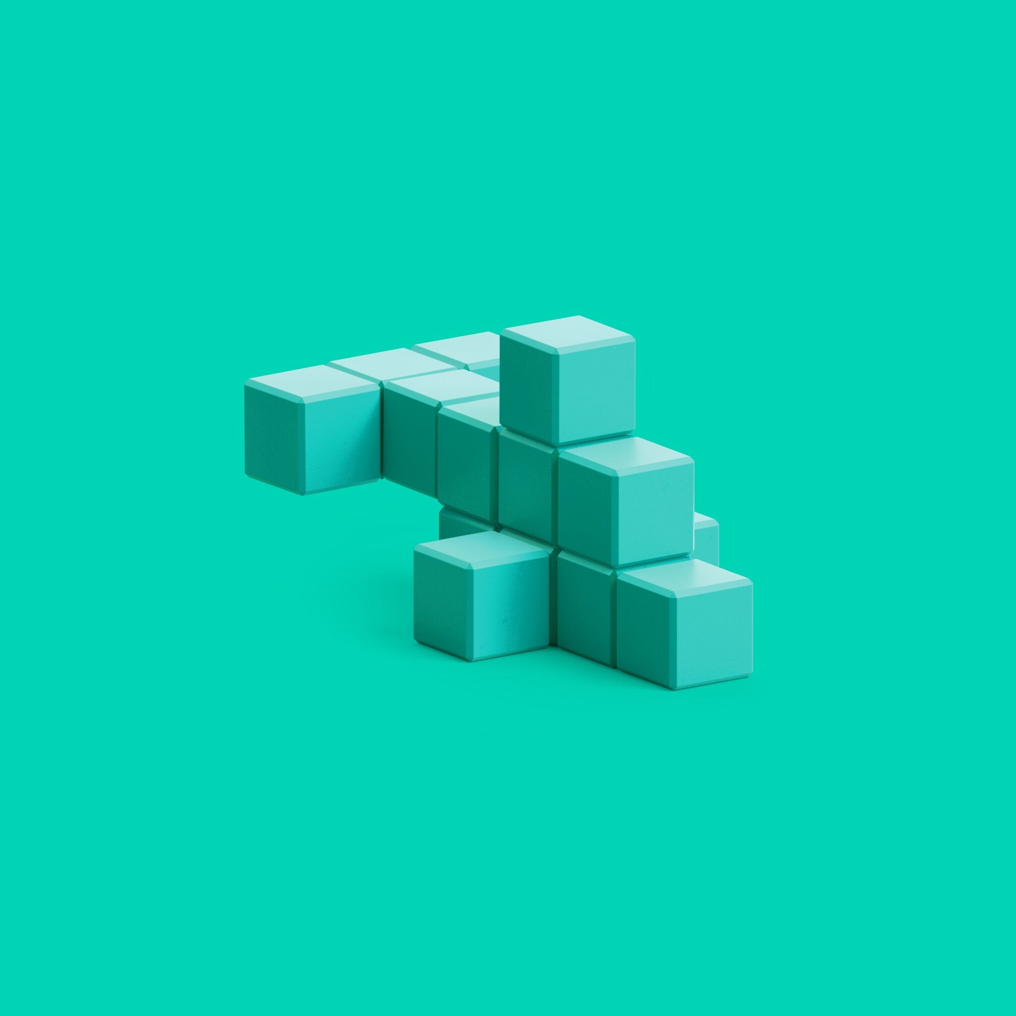 Pixio | Magnetische blokken Color Series Turquoise Dolphin 14 Stuks