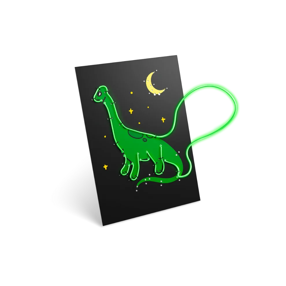 Kidywolf | Kidyneon Kit for Glowing Dinosaur Wall Decor
