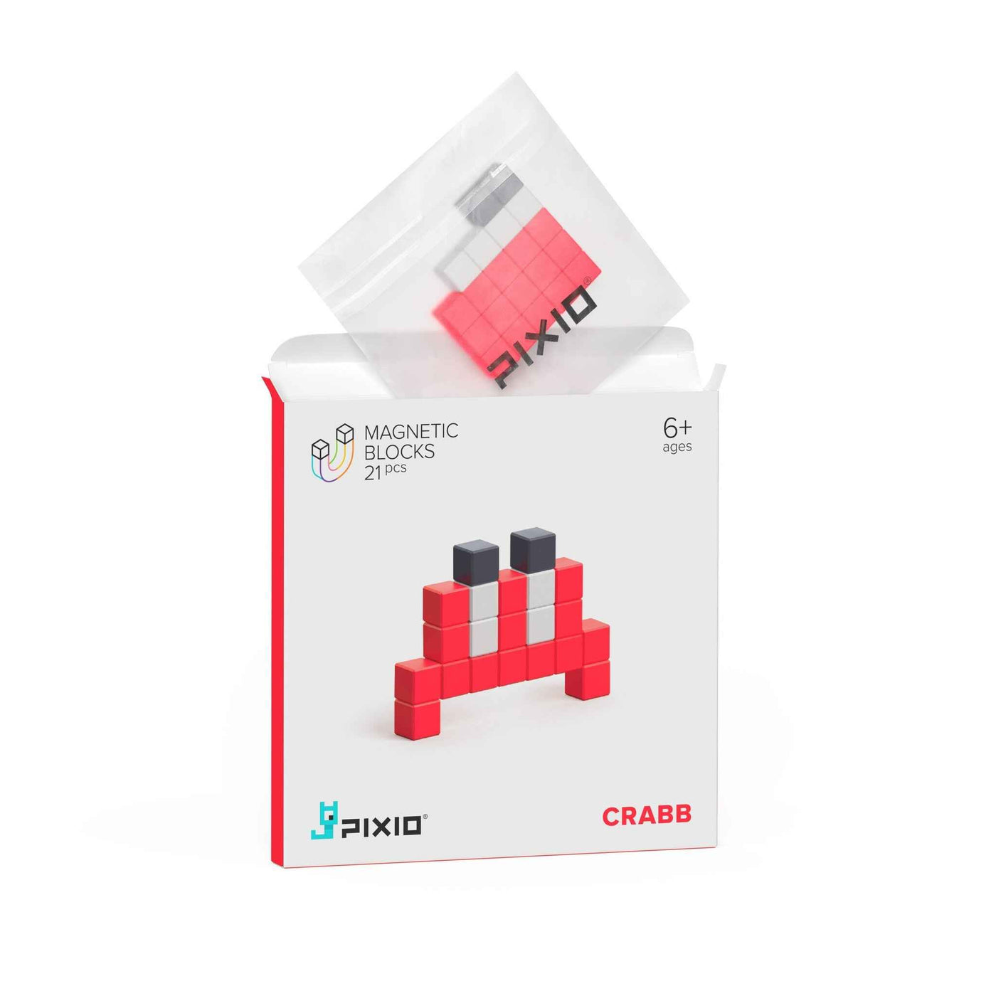 Pixio | Magnetic Blocks Story Series Mini Monsters Crabb 21 Pieces