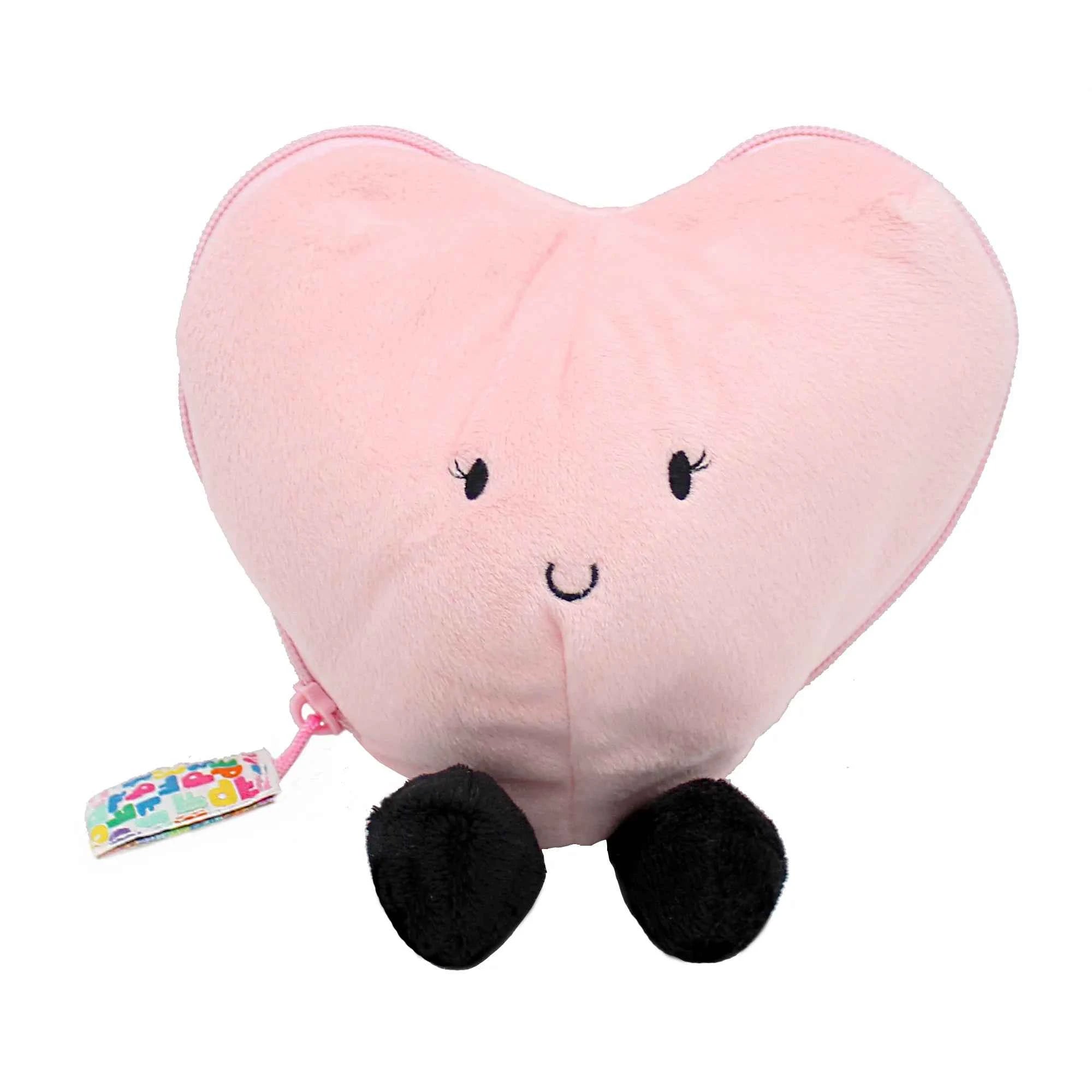 Les Déglingos | Flipetz - Pink and White Heart/Flower Plush Cuddly Toy