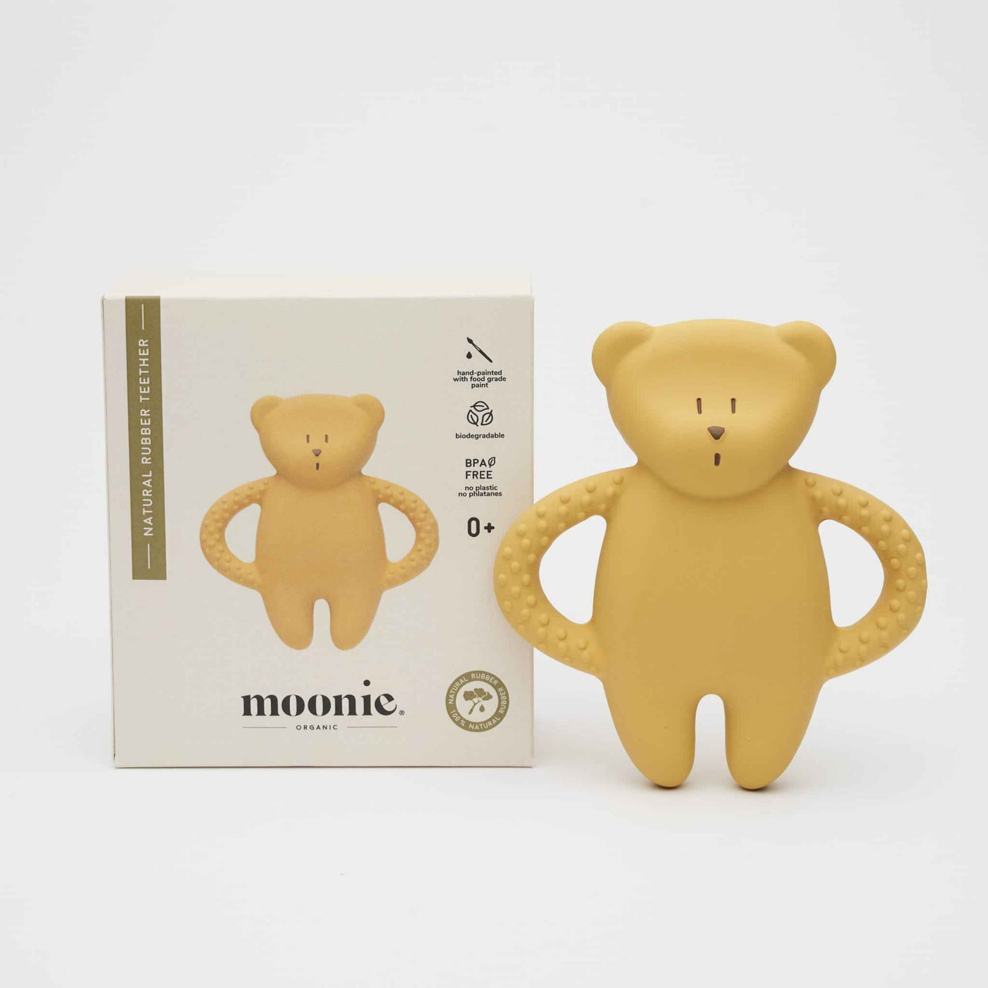 Moonie | Bijtring Beer Van Natuurlijk Rubber Honey